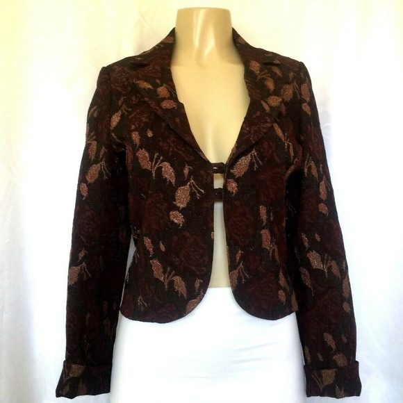 Karen Millen Blazer Jacket Textured Floral Rose 12 - Picture 3 of 8